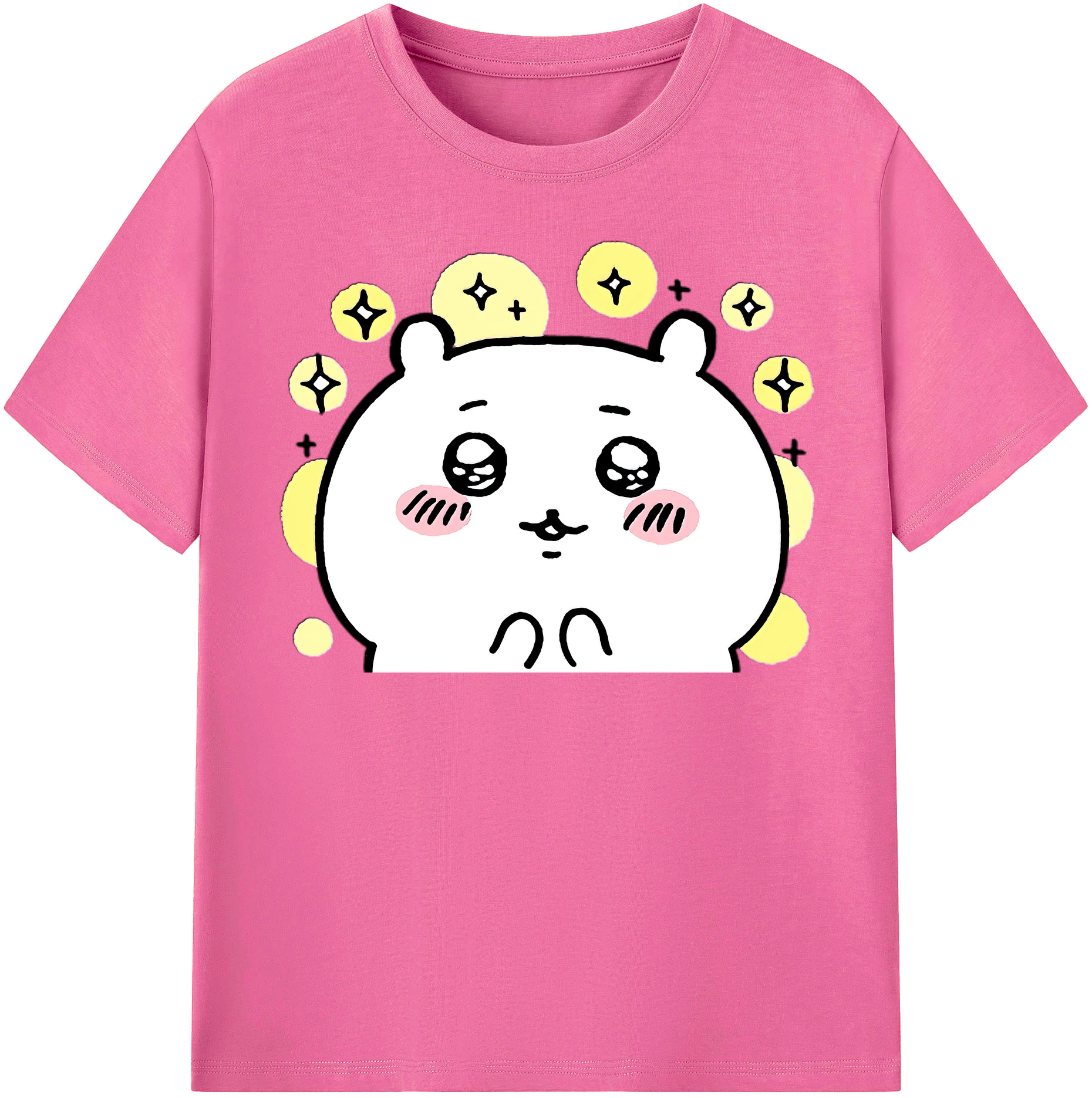 （画像用） ちいかわ ちいかわ Chii-kawa chiikawa レディースカジュアルプリントTシャツ（綿100％）